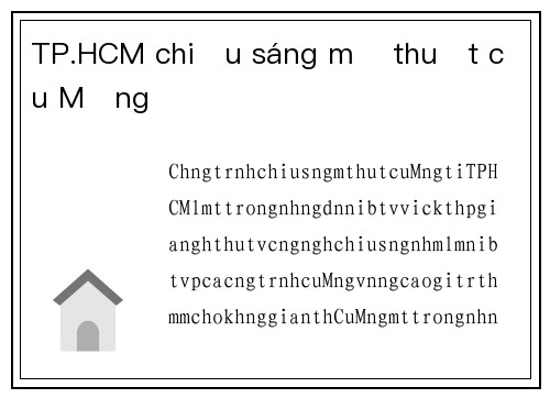 TP.HCM chiếu sáng mỹ thuật cầu Mống